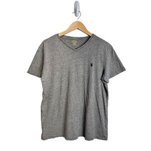 Polo Ralph Lauren Shirt Mens Gray Tee Short Sleeve Logo Size Medium‎